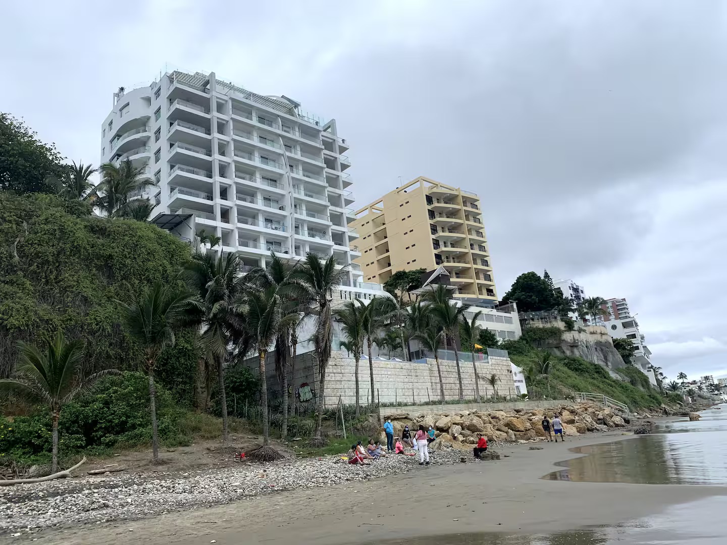 View of the building from the beach